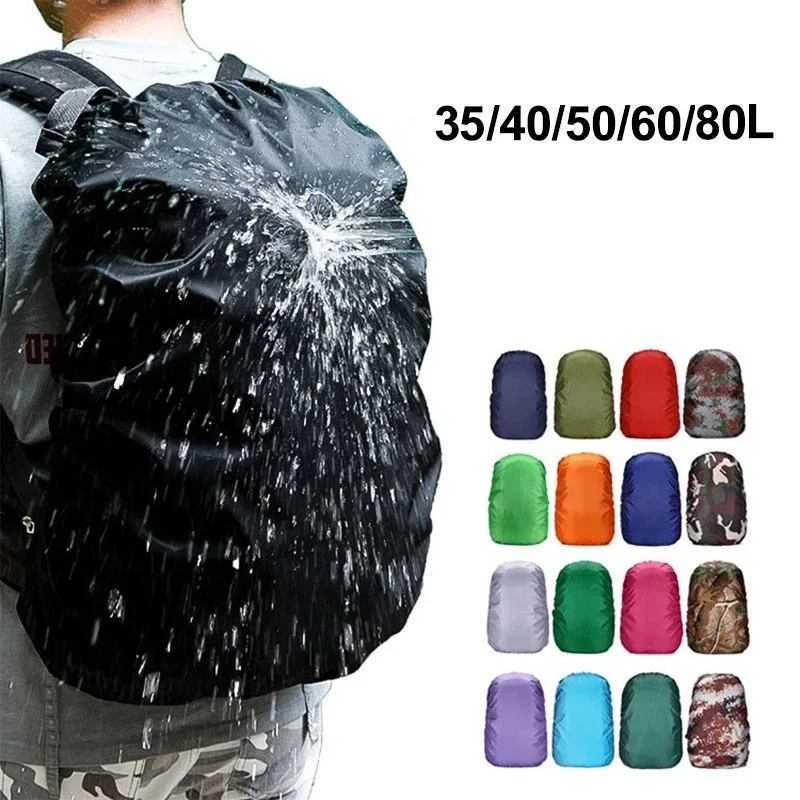 

35-80L Waterproof Backpack Rain Cover Dustproof Cover For Backpack Rainproof Cover Outdoor Camping Hiking Climbing Bag Raincover