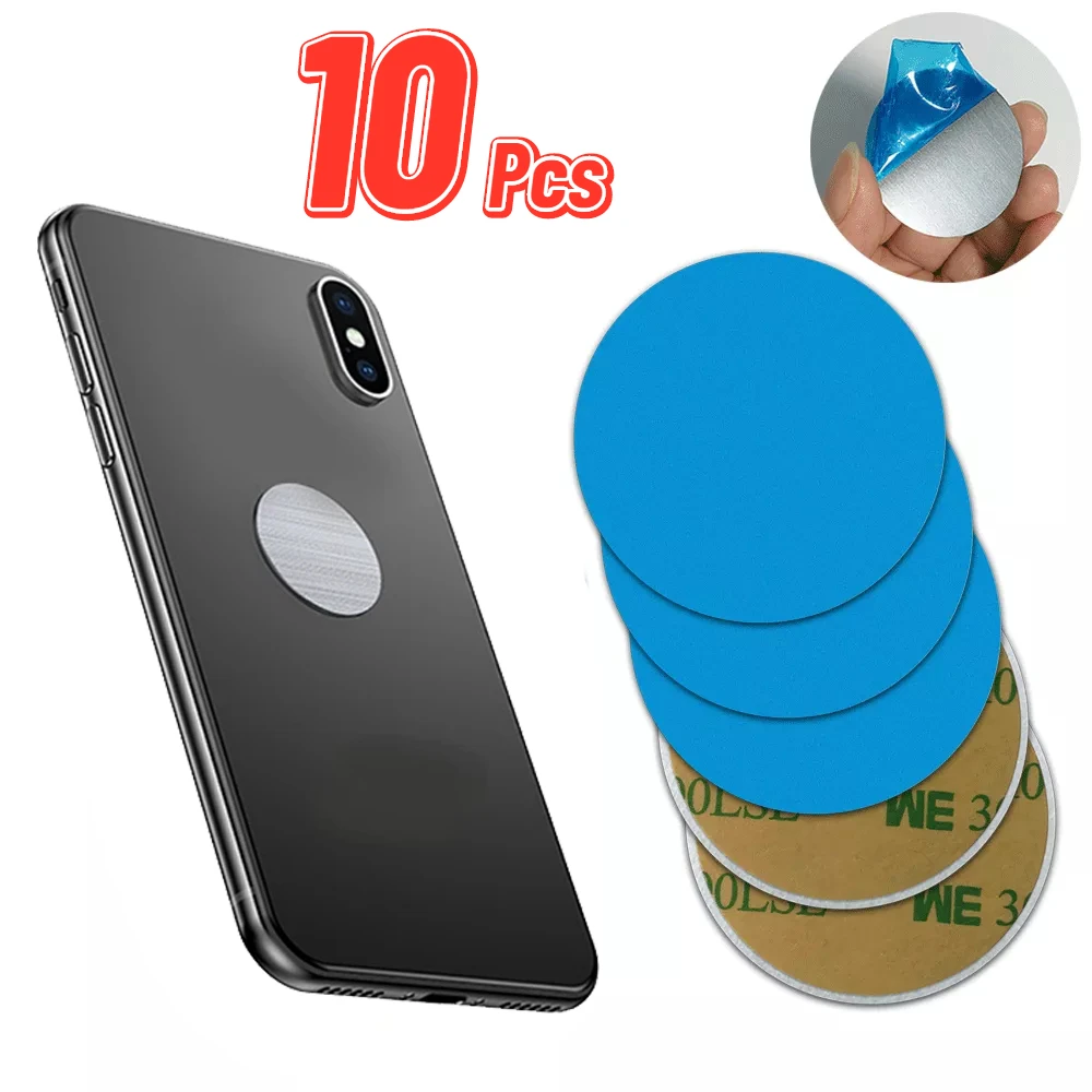 

10 Pcs Magnetic Metal Plate For Universal Car Phone Holder Iron Sheet Disk Stickers Stand Mobile Phone Magnetization Sheets