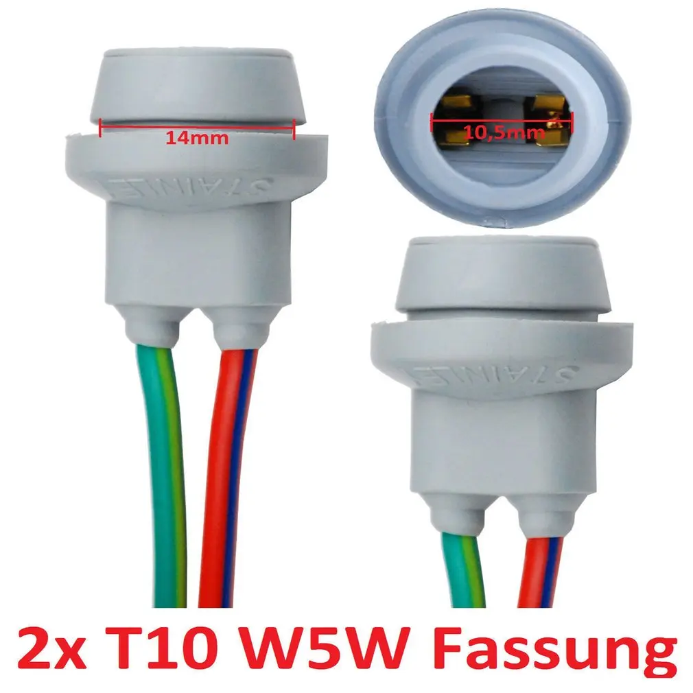 2 шт. резиновые лампы T10 W5W для габаритных огней |