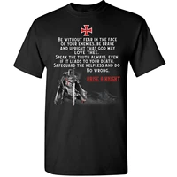 be without fear brave arise warrior of god christian knight templar t shirt 100 cotton casual t shirts loose top size s 3xl