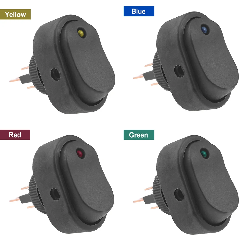 

LED Light Switch 12V 30A Heavy Duty 3Pin ON-OFF SPST Rocker Toggle Switch For Car Auto Boat Marine Red/Blue/Green/Yellow