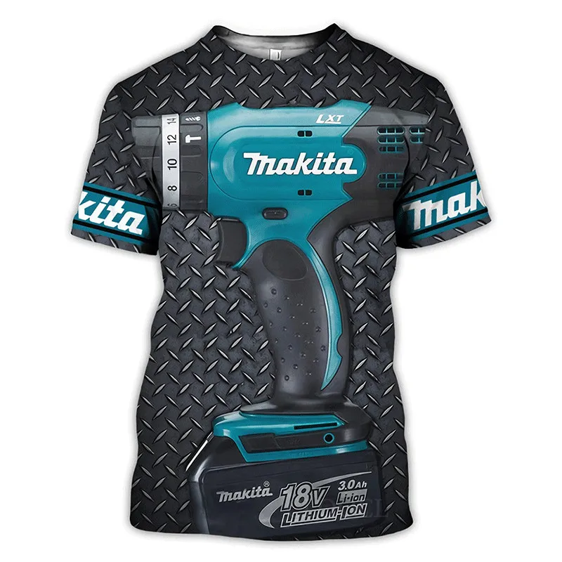 

Fashion Makita Tools 3D Printed Men's T-shirts Summer Loose Polyester O-Neck Short-Sleeved Casual Unisex Large Size T shirts 6XL