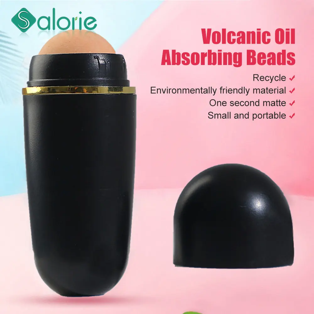 

Face Oil Absorbing Roller Natural Volcanic Stone Massage Body Stick Makeup Face Skin Care Tool Facial Pores Cleaning Oil Roller