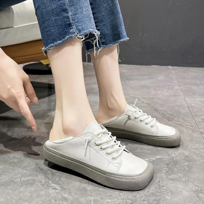 Women Shoes  Genuine Leather Casual Sneakers Plus Size Spring Summer Skate Shoes Ladies Little White Vulcanized Shoes Woman