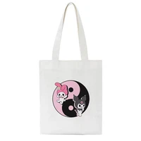 harajuku kawaii y2k cartoons anime bags shopping bag canvas shopper bag reusable tote bag handbags shoulder bags collapsible