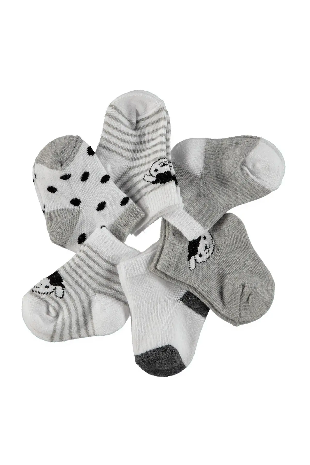 

Детские носки 6 дюймов с гнездами-розово-коричнево-серые