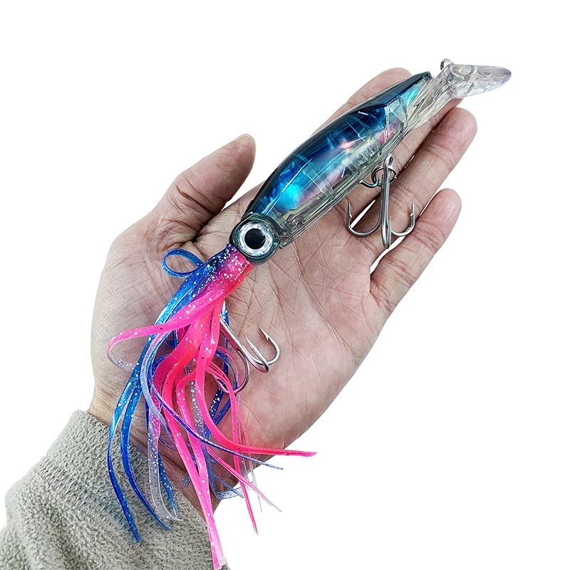 

23cm 40g Minnow Lifelike Squid Fake Cuttlefish Inkfish Wobbler Octopus Swimbait Lure Bait Boat Trolling Big Game Fishing Pesca