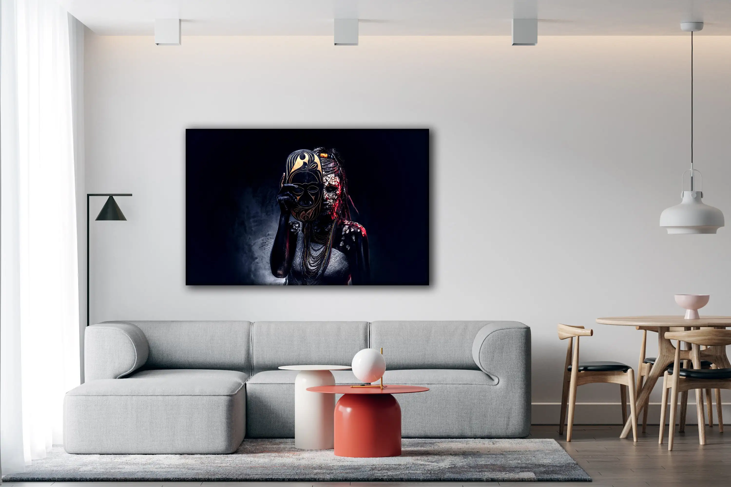 

African Shaman Ritual Woman with Mask Canvas Pictures Prints and Prints Wall Art Paintings for Living Room Home Decor Cuadros