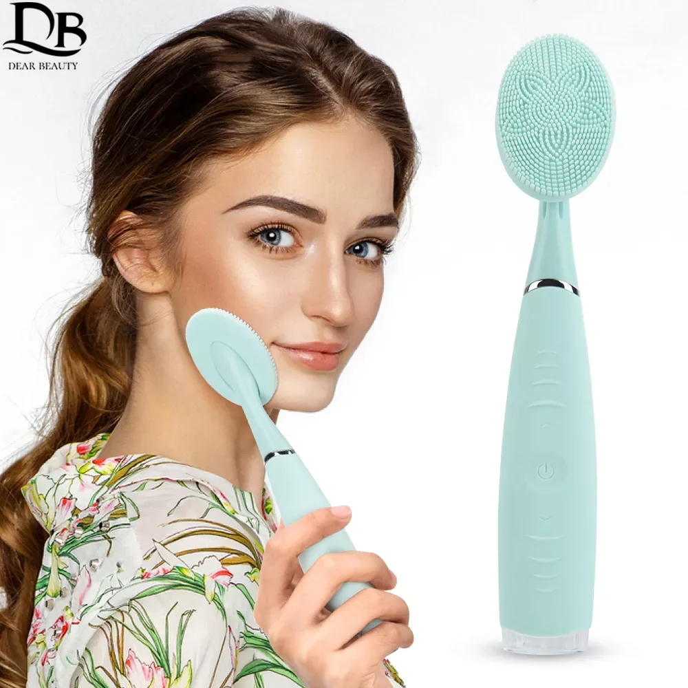 

NEW2023 Portable Facial Cleansing Brush Waterproof Silicone Cleansing Tool Handheld Facial Cleaning Brush Mini Pore Cleaner