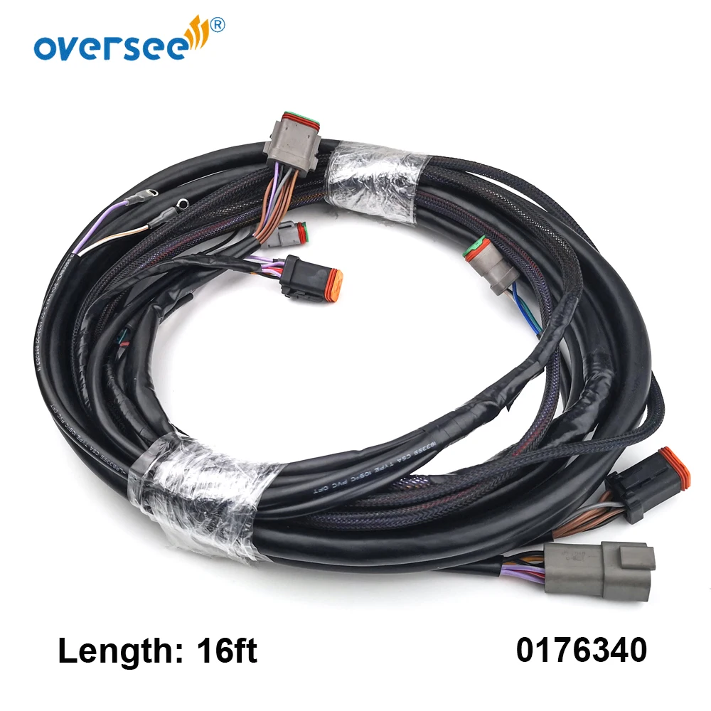 0176340 176340 SystemCheck Main Modular Wiring Harness Cable for Evinrude Johnson OMC Outboard Motor 5006180, 16ft/4.87m