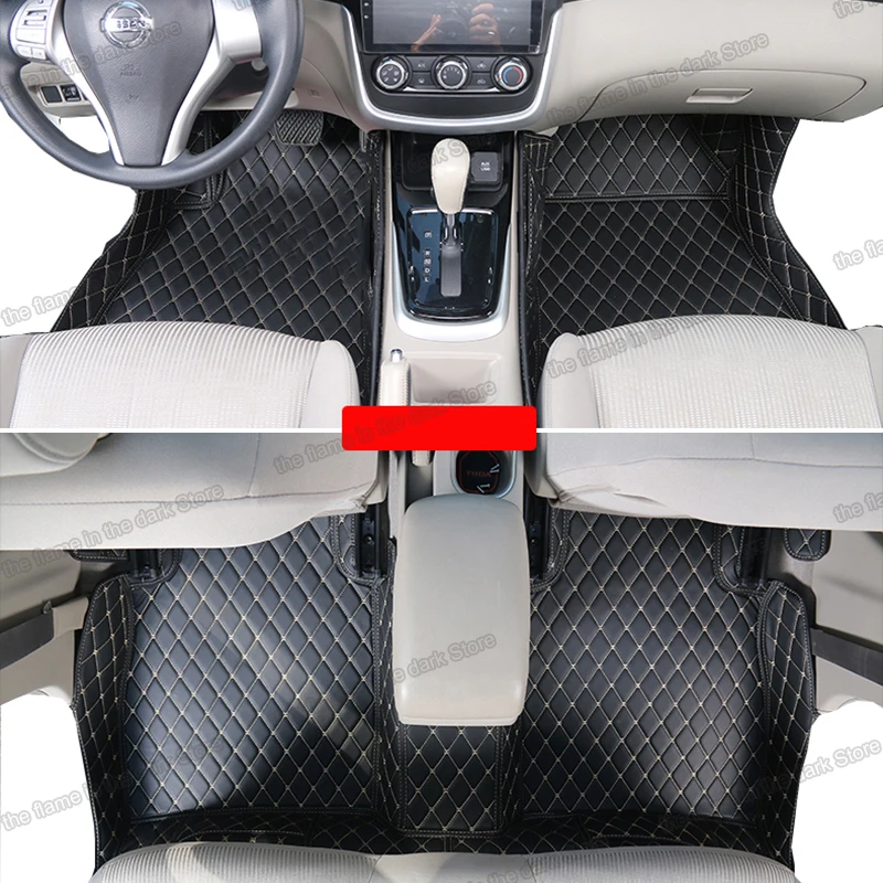 

Кожаные автомобильные коврики для Nissan pulsar 2014 2015 2016 2017 2018 2019 2020 2021 C13 tiida ковер салонные аксессуары напольные покрытия