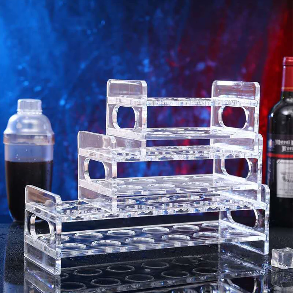 

Acrylic Shot Glass Holder Home Storage Holders Racks Drinkware Pirit Glass Bar KTV Wine Glass Holder Glass Cup Storage Rack