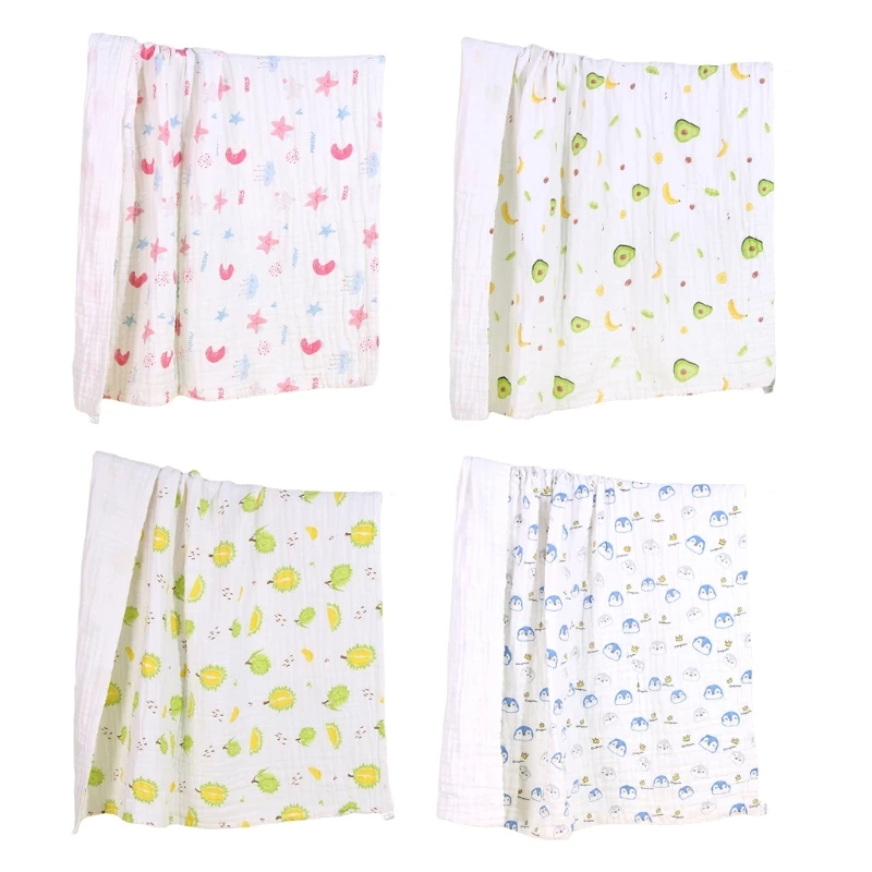 

Newborn Bath Towel Baby Stuff Cotton Infant Towel Blanket Baby Muslin Towel Breathable Blankets with Cartoon Patterns