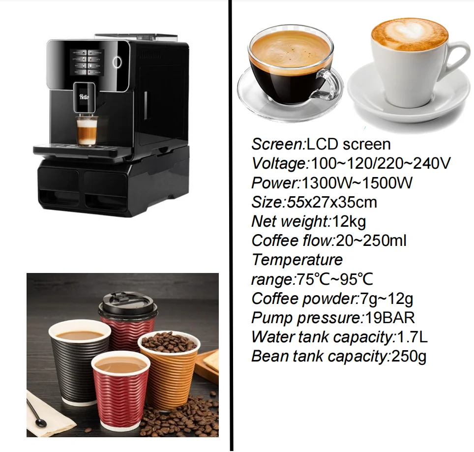 Полностью автоматическая машина для приготовления эспрессо Cappuccio или Latte