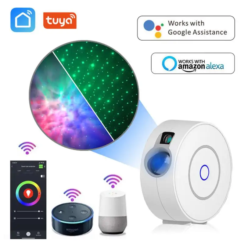 

Умный проектор звездного неба с Wi-Fi, лазерный проектор звездного неба, Ночной светильник, цветной Волшебный проектор, светильник, работающи...