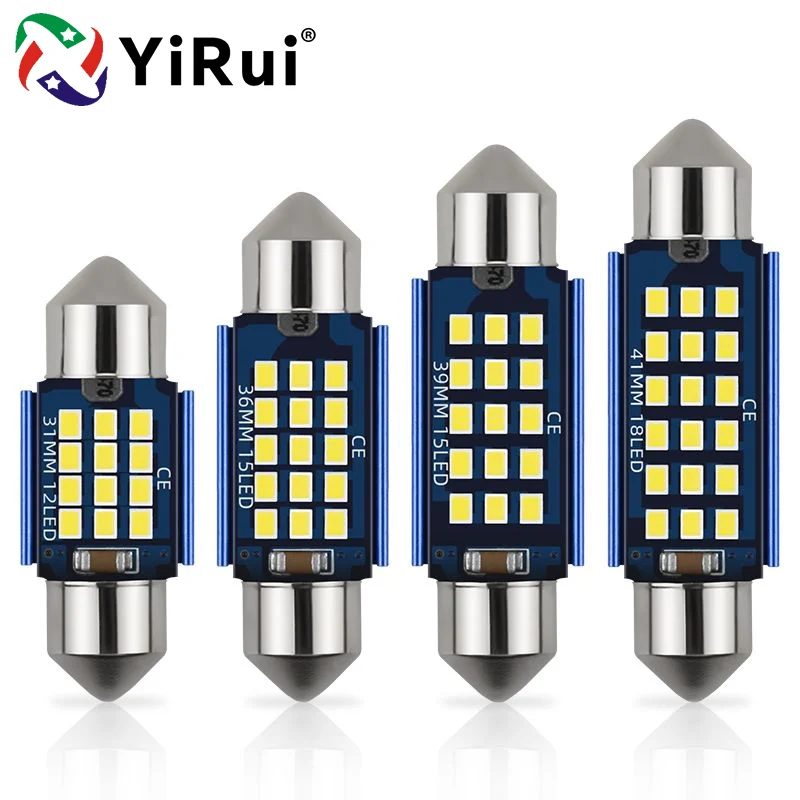 YiRui 2/6/10X Новинка 12 В C10W C5W флуоресцентная лампа для автомобильного интерьера лампа для чтения коридора номерного знака белая лампа