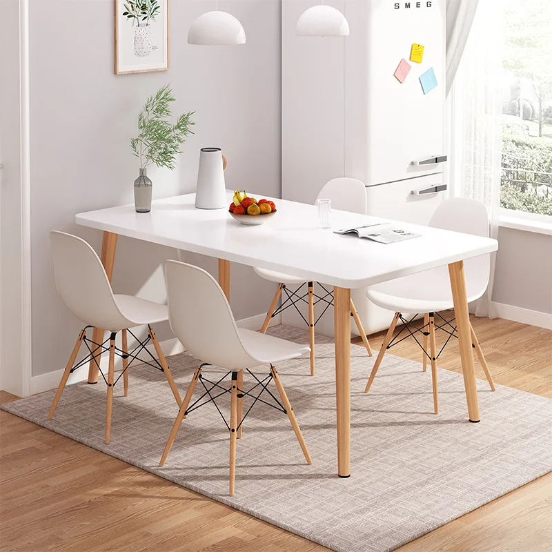 

Минималистичный стол для дома, прямоугольный стол для маленькой квартиры, простой обеденный стол в аренду