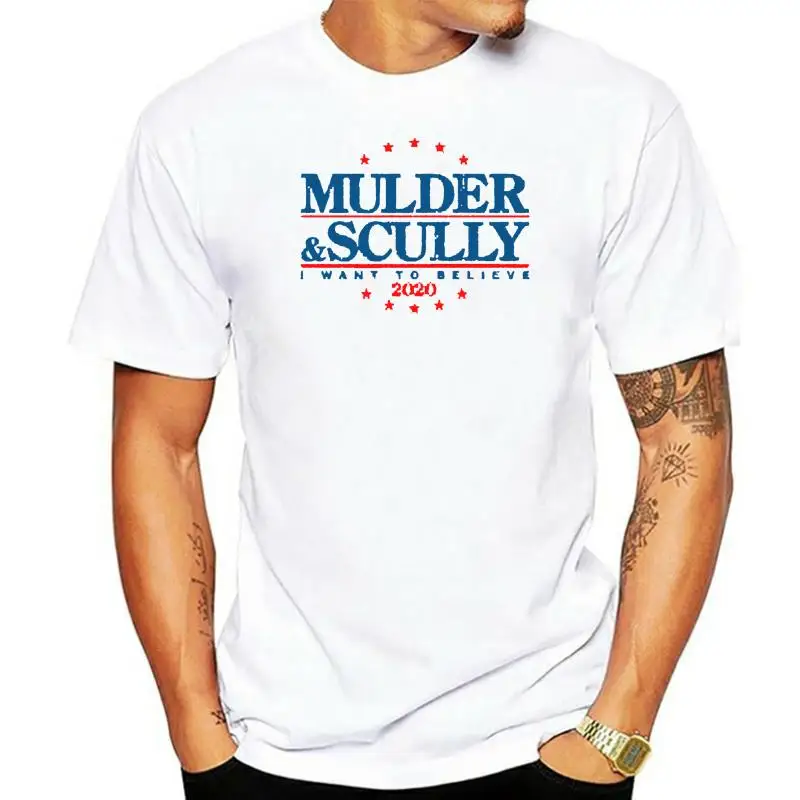 

Мужская футболка с коротким рукавом Mulder Scully 2022 X, футболка с надписью, женская и Мужская футболка