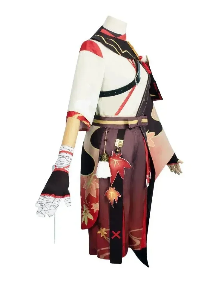 Genshin Impact Kaedehara Kazuha Косплей Костюм Хэллоуин Карнавальный костюм самурая парик