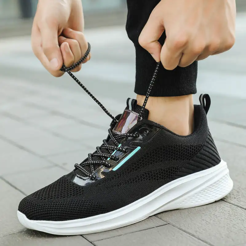

Mocassin Man Knitted Mens Sneakers Tenis Sport Shoes Designer For Top Brand Safety Shoes Man Tenis Original Tennis Without Lace