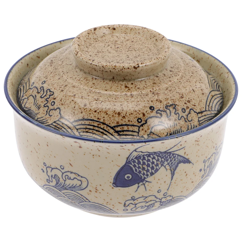 

Soup Bowl Ceramic Noodle Bowl Large Soup Bowl with Lid Soup Bowl Japanese Noodle Container