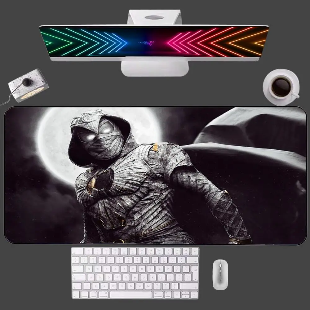 Moon Knight Anime HD Mouse Pad Large Gaming Professional Rubber Edge Locking Mousepad Laptop Table Mat Mousepad for CS GO LOL