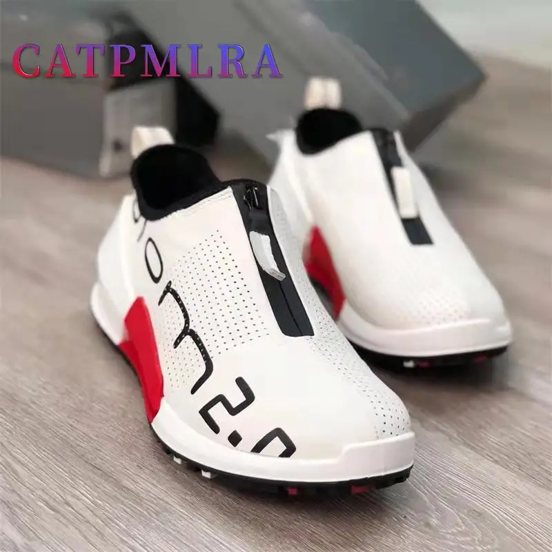 

Outdoor Waterproof Golf Shoes Wearable Anti-Slip Genuine Leather Men Sports Shoe 2022 New Zip Professional Shoes Men Golf