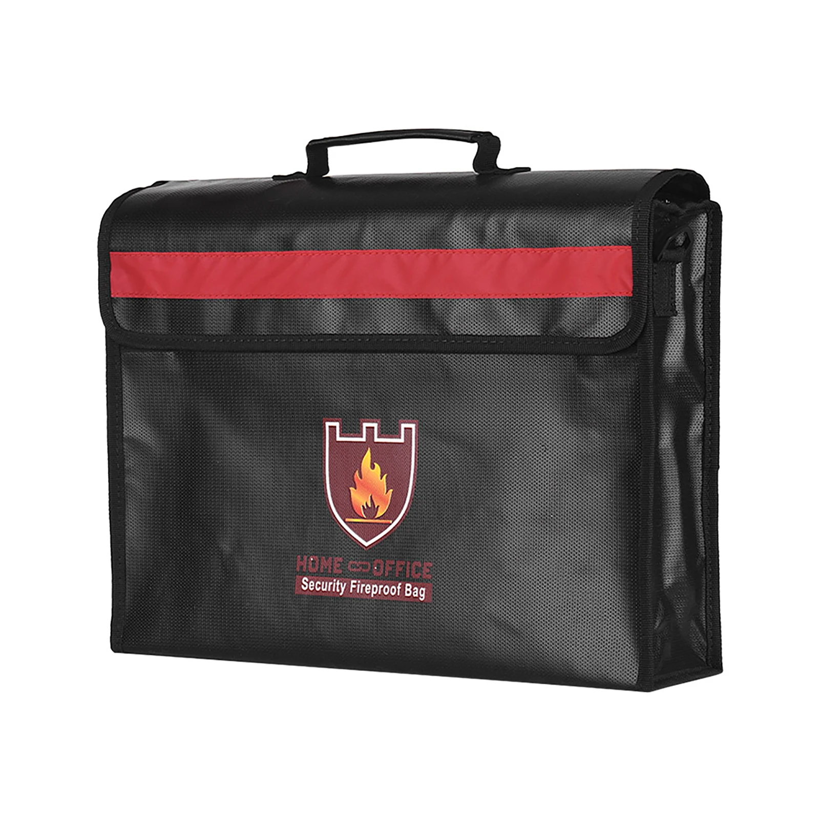 

Large Size Fireproof Document Bag Non-itchy Silicone Coated Fiberglass Waterproof Document Holder with Shoulder Strap Handle