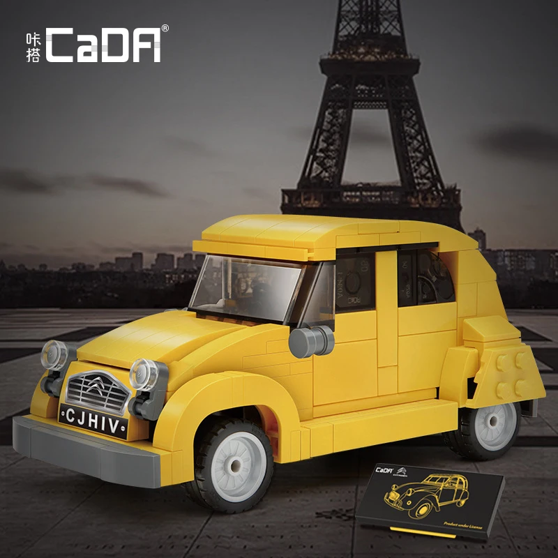 

Cada 1:24 Classics Citroen 2CV License Car Model Builing Blocks Bricks High Tech MOC Creative Assembly Construction Toys for Boy