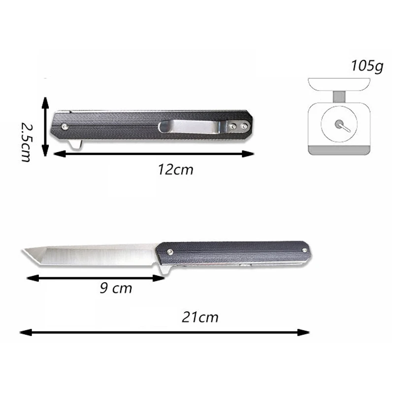

Commander G10 Handle Outdoor Portable Knife Field Self-Defense Folding Knife