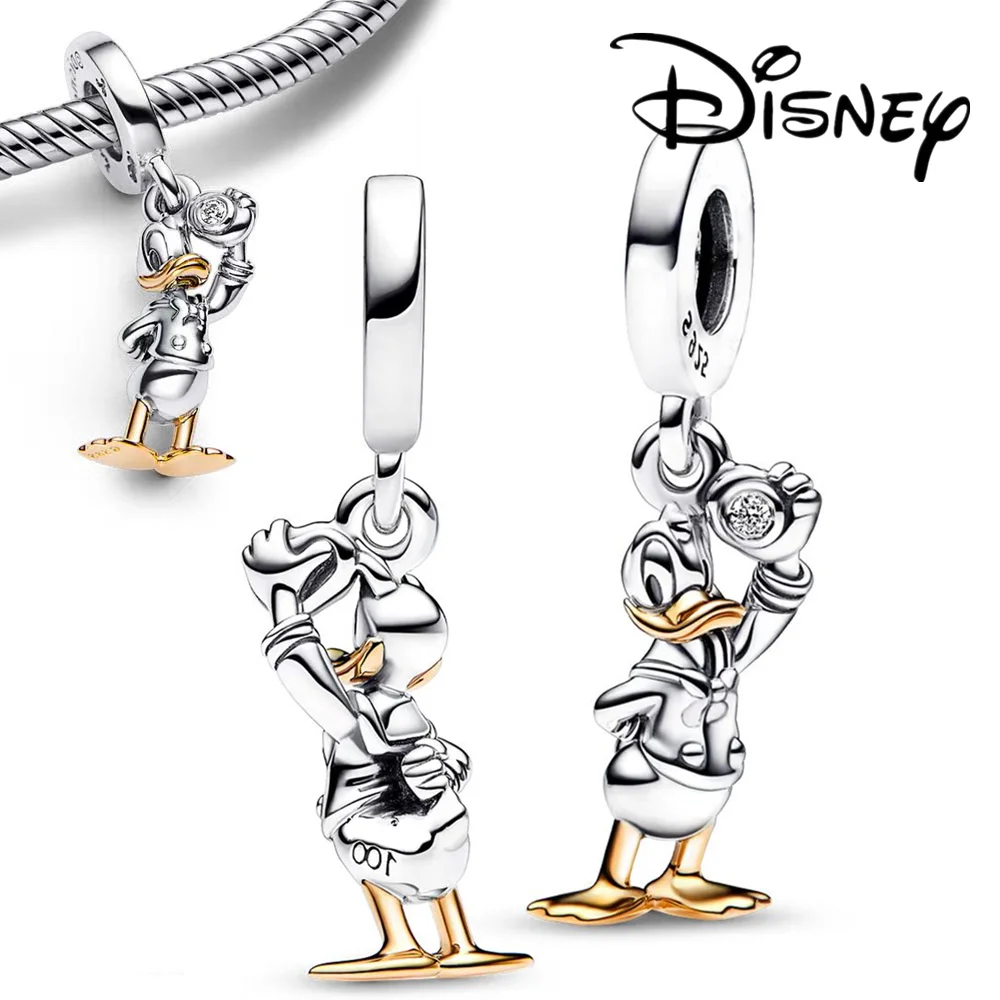 Disney Series Donald Duck 925 Sterling Silver Charm Fit Pandora Bracelet Bead Charms Silver 925 Original for Jewelry Making Gift