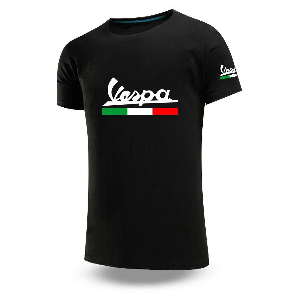 

2022 New Men's Vespa Printing Casual Comfortable Summer Short Sleeve Solid Color High Quality Harajuku Fashion T-Shirt Tops