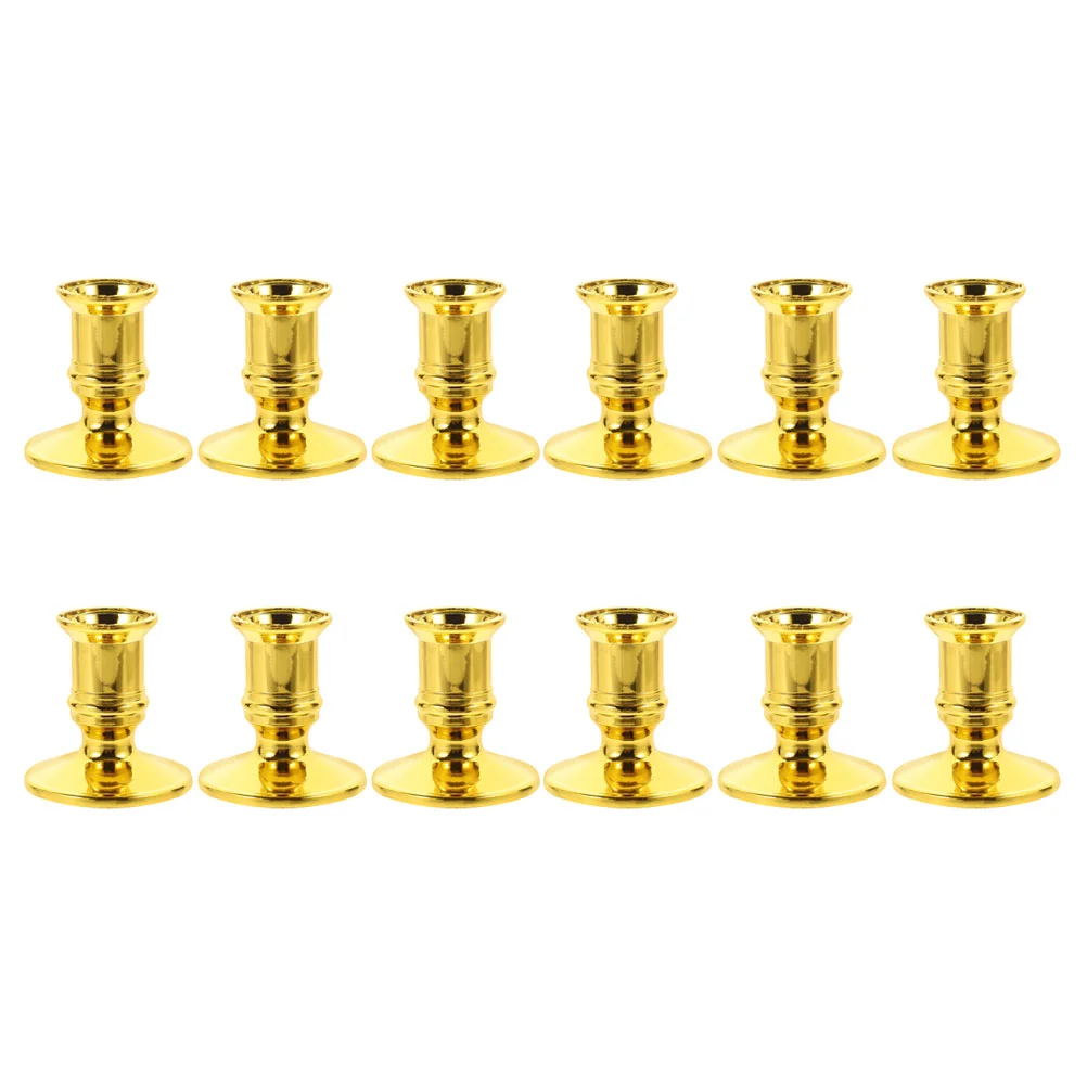 

12 Pcs Candles Candlestick Fashion Candleholder Creative Pillar Stands Party Supplies Desktop Wedding Centerpieces