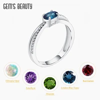 gems beauty 100 925 sterling silver created amethyst opal topaz gemstone wedding engagement ring fine jewelry gift wholesale