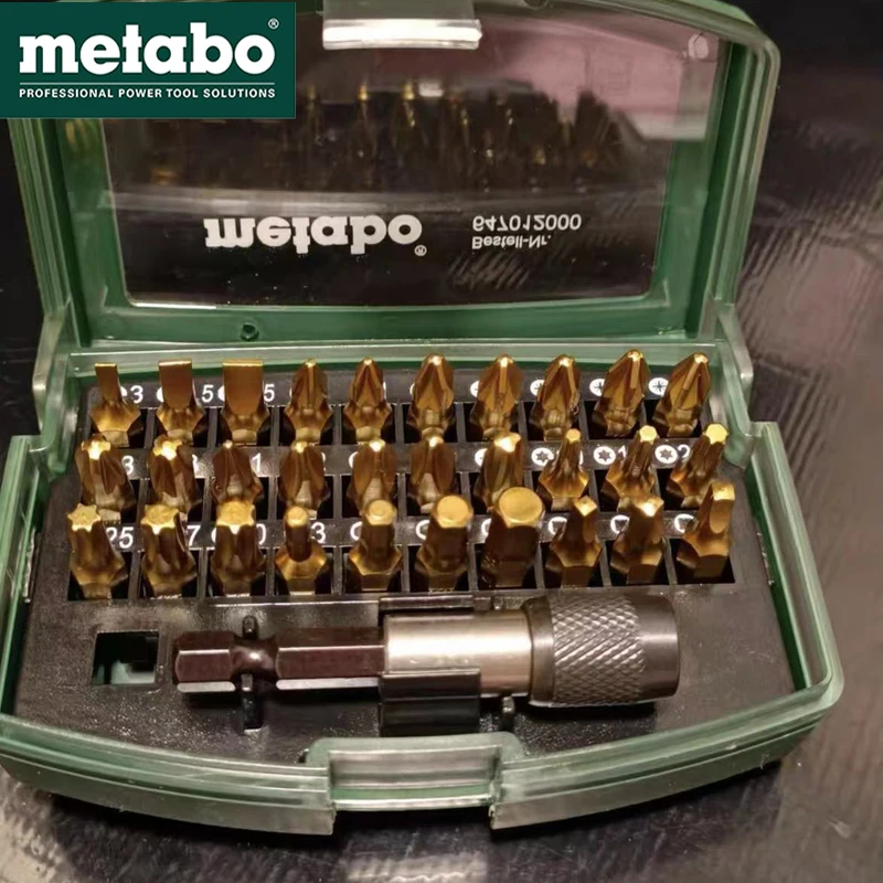 Набор бит для отвертки Metabo в коробке 31 шт. из легированной стали аксессуары
