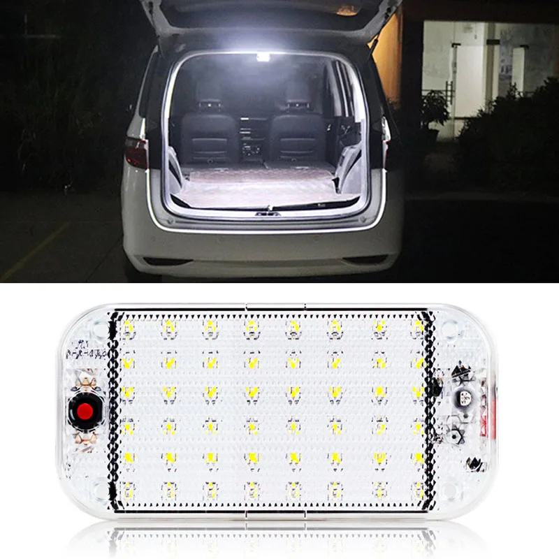 

12/24V 48 Led Panel Lights Car Interior Reading Lights Cab Crystal Carriage Lights Van Lighting Roof Lights Cabin Lights