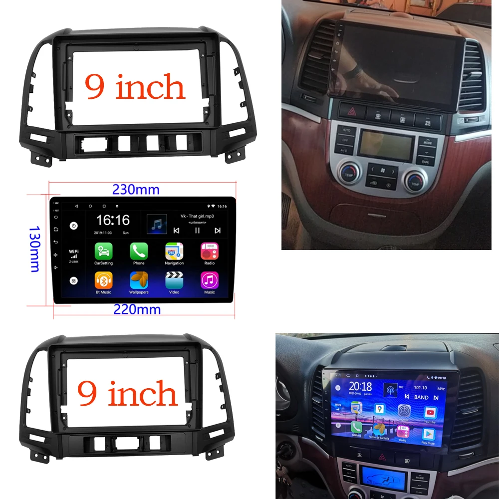 

Car Radio Frame Kit for HYUNDAI Santa Fe IX45 Auto Stereo Dashboard Installation DVD GPS Mp5 Mount Plastic Panel Fascia