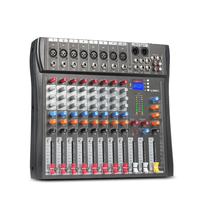

8-Channel Professional Audio Mixer Dj Stage Console Digital Sound Equipment with Fader Controller Computer CT 8 Audio Interface
