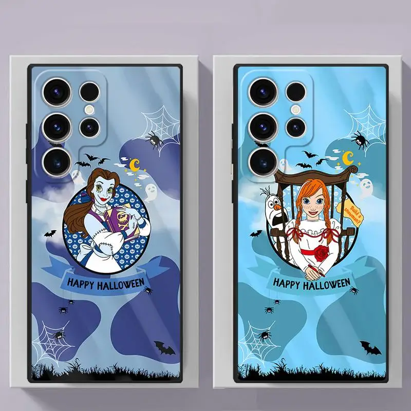 Чехол для телефона с героями Диснея Хэллоуин Белль Анна Samsung Galaxy S24 Ultra S23 S22 S21 Plus S20