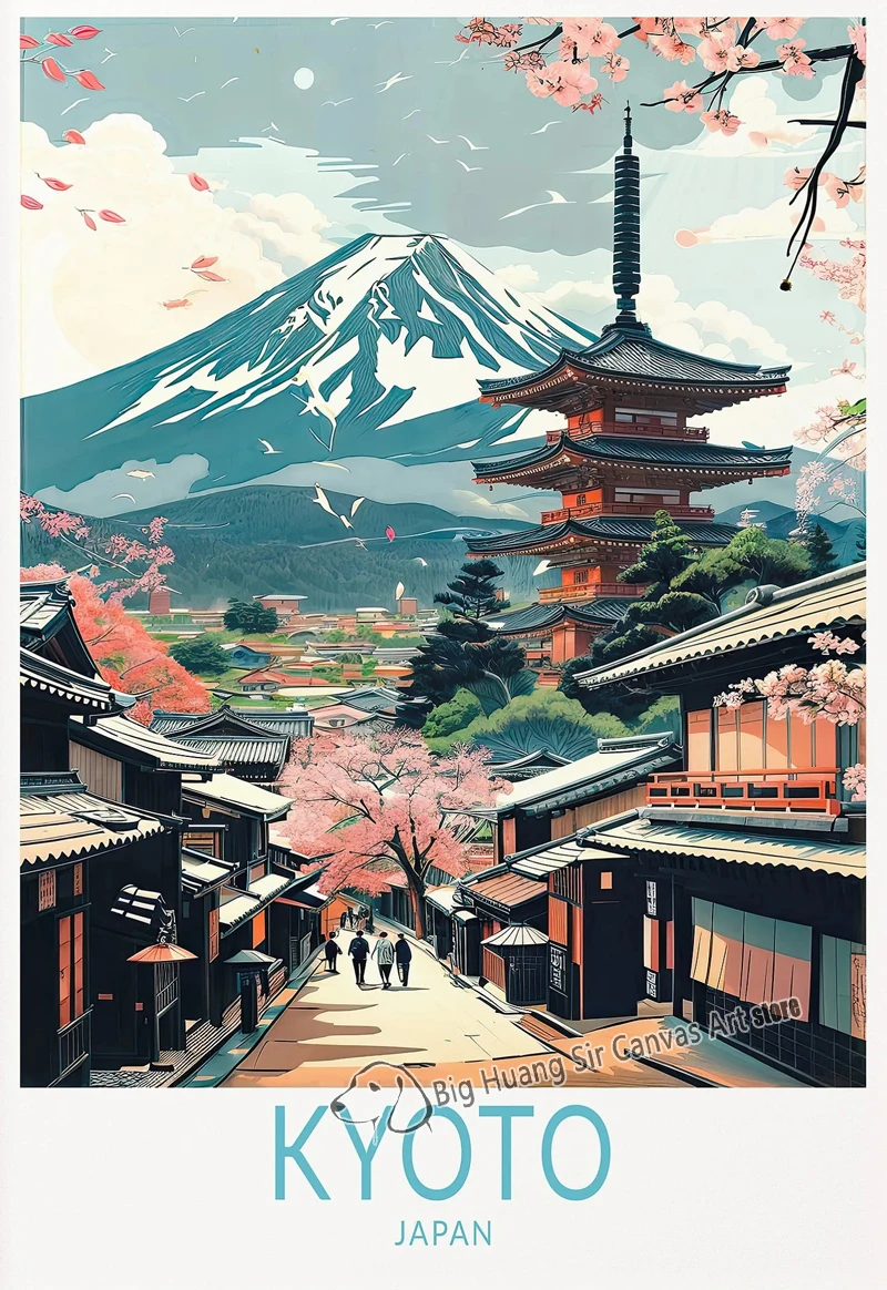 Япония Traveling Art Tokyo Miyajima Hirono Kinkaku-ji Nonbei Yokocho Niseko Плакат Холст Картина Настенные Панно Домашний Декор Комнаты