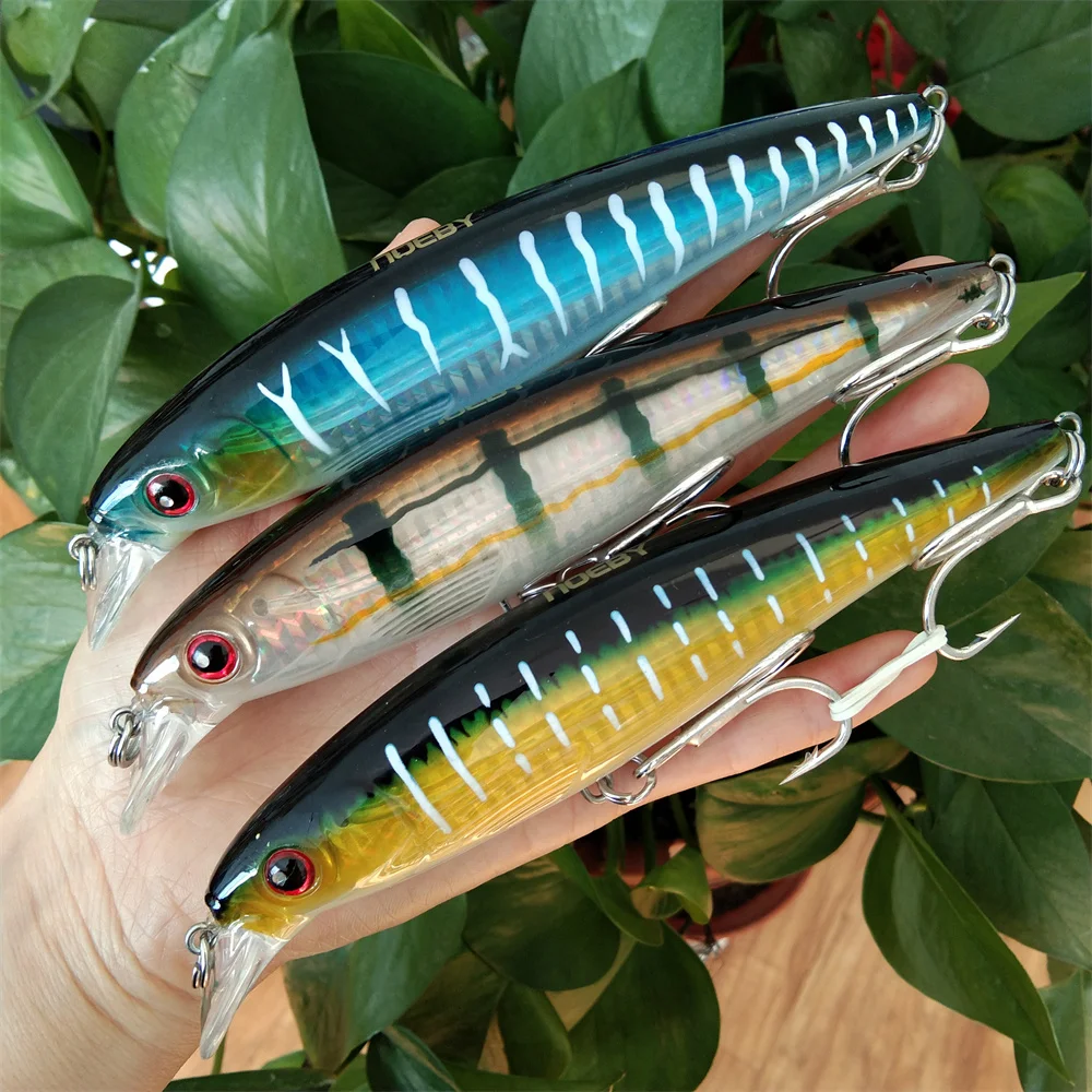 

Noeby 3pcs 14cm 40g JERK MINNOW Floating Wobbler Fishing Lure Minnow Lure Hard Bait Quality Professional Depth 0-2.5m