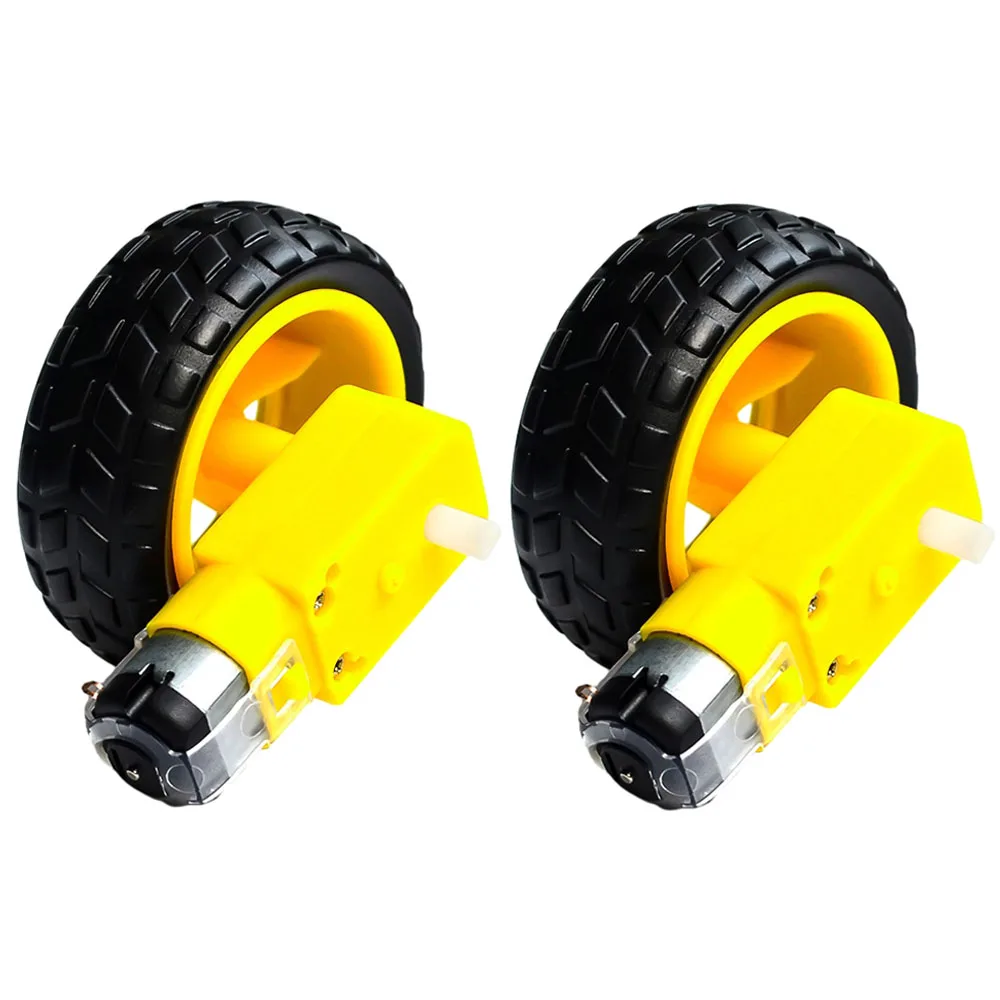 2 комплекта электродвигатель постоянного тока с колесиком для шин TT 3-6 в