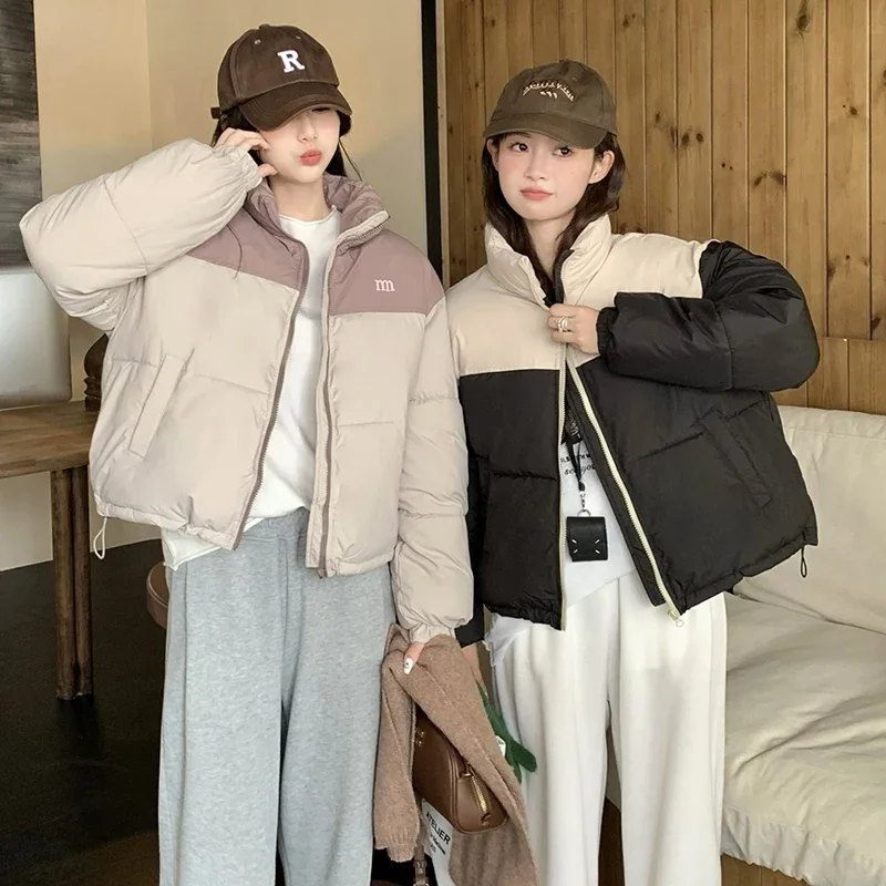 Женские короткие парки 2024 корейская версия одежда для хлеба свободное хлопковое