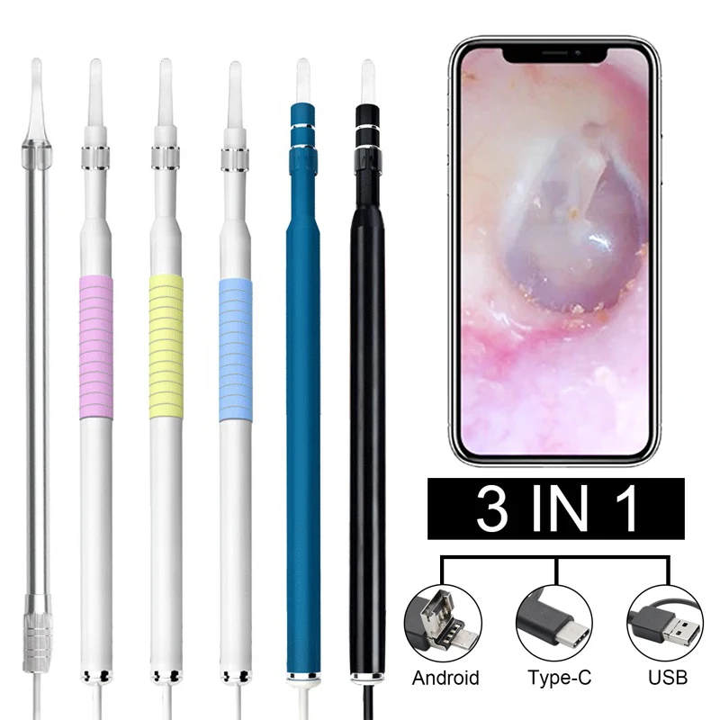 USB HD визуальный эндоскоп для чистки ушного воска цифровая ложка фотокамера