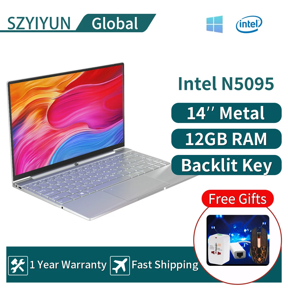 

Ноутбук Intel N5095, 14 дюймов, DDR4, 12 Гб ОЗУ, 512 Гб SSD, четырехъядерный, Windows 10 Pro, клавиатура с подсветкой 1920x108 0 IPS, компьютер, ПК, ноутбук
