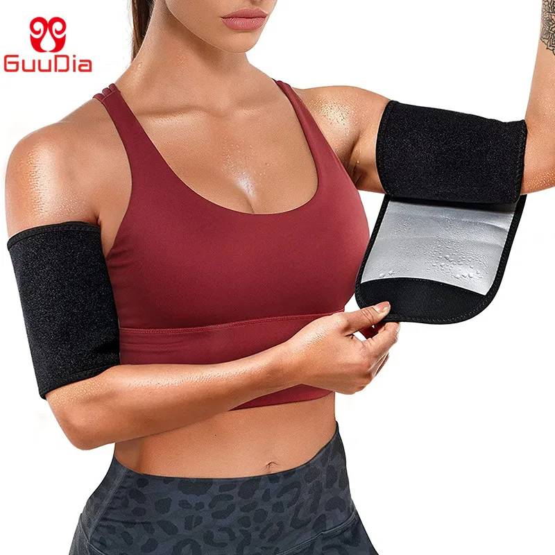 Guudia Arm Shaper Bands Arm Trimmers for Women Sauna Sweat Bands Shaper Wraps Adjustable Compression Sleeves Wraps for Sports
