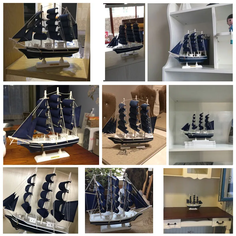 Europejskie drewniane akcesoria żeglarskie Sztuka Dom Salon Stół Figurki Dekoracja Model Pokój Biuro Ozdoby na biurko Rękodzieło