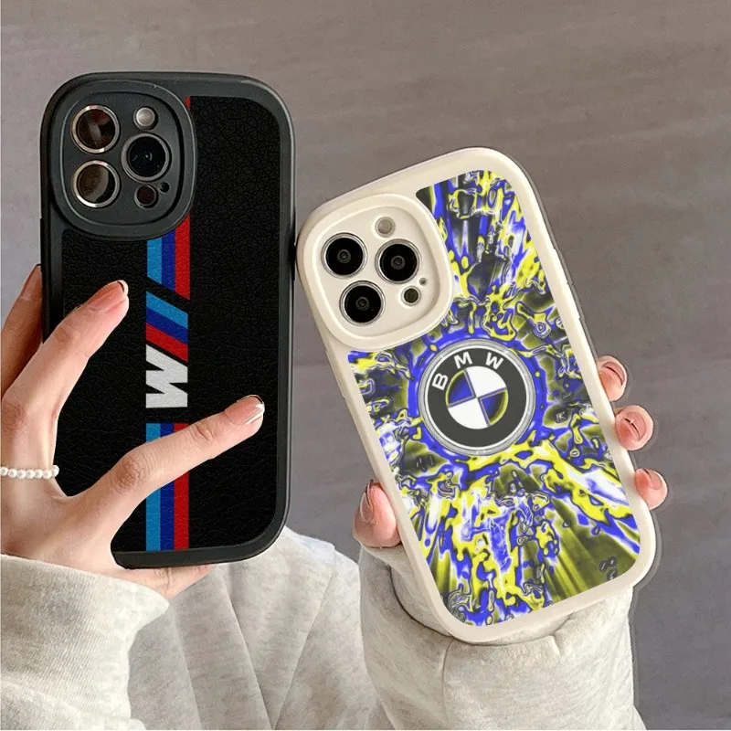 

Luxury BMW Sports Drift Car Phone Case 2023 For IPhone 14 11 12 13 Lambskin Silicone Pro Max Mini X XR XS 7 8 Plus Couple