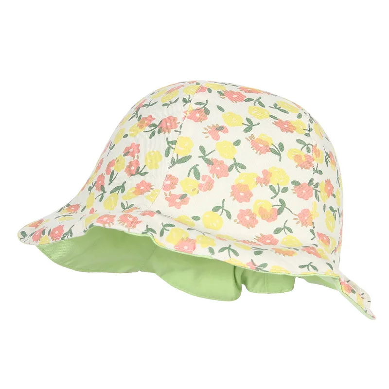 

Spring Summer Baby Hat for Girls Kids Beach Sun Hat Toddler Bucket Cap Flower Decoration Outdoor Panama Beanies Bonnet