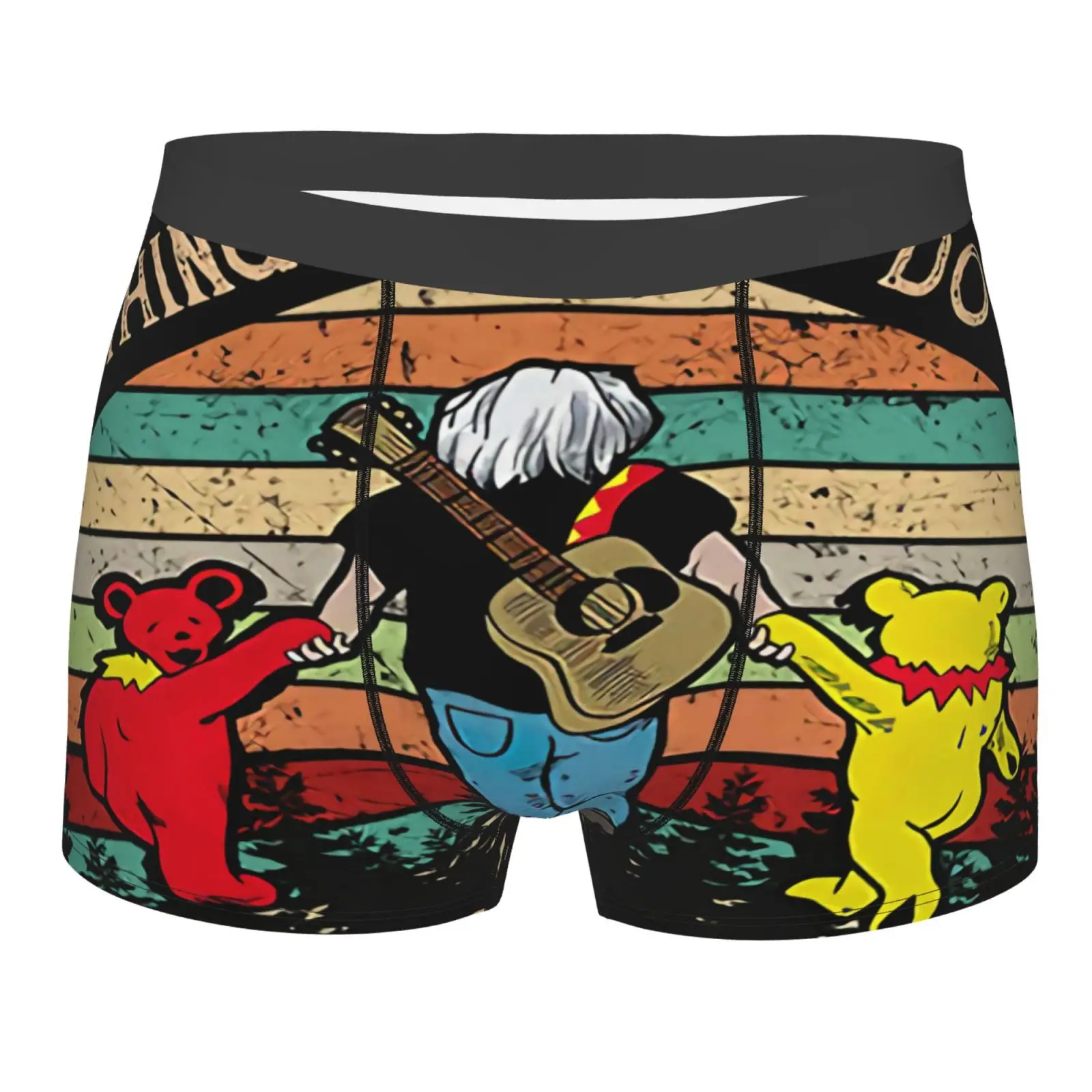 

Мужские трусы Jerry Garcia And The Bear Dance, мужское нижнее белье, забавные мужские длинные шорты из полиэстера, боксеры, шорты для мужчин